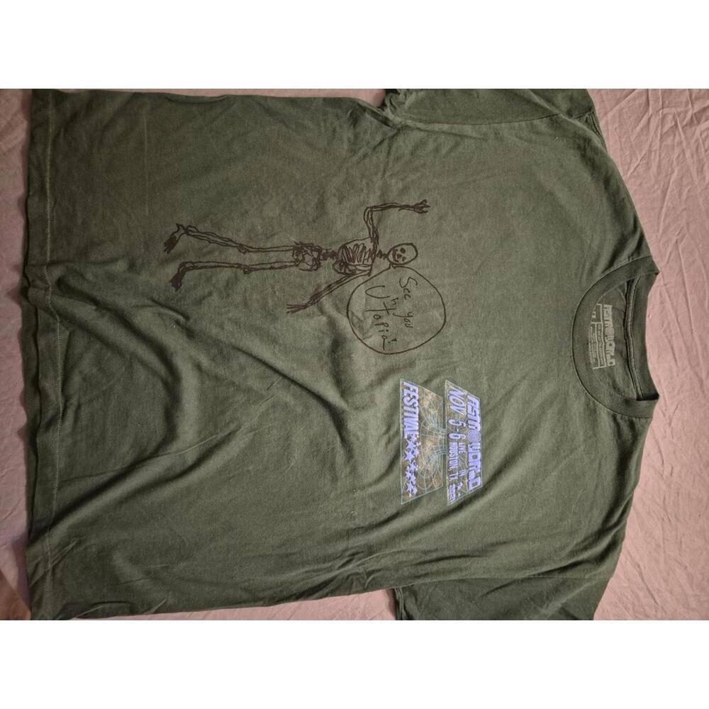 Travis Scott AstroWorld Green Tour Tee Size XL